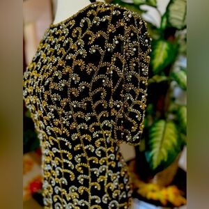 COPY - Oleg Cassini Black Tie Cocktail Dress Size 4